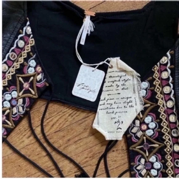 Free People Jade Crop Top XS NWT free people crop top free people leather top - Picture 4 of 8